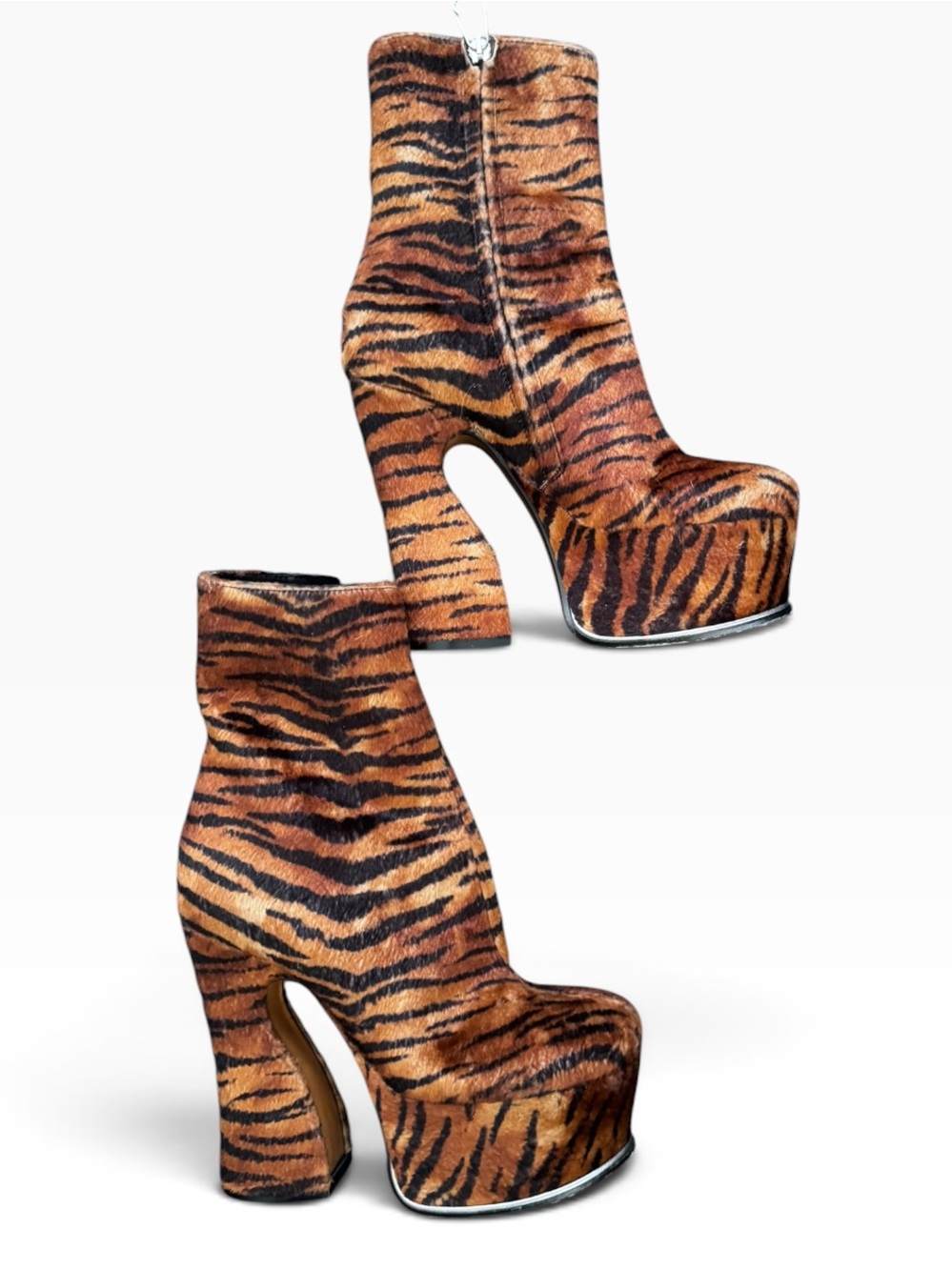 MMargiela animal print horn heel platform ankle boot Sz.38 ( runway 2016) - Picture 2 of 10